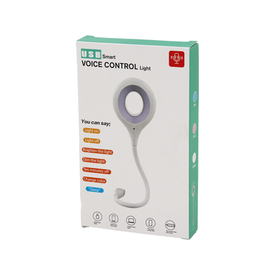 Usb Smart Voice Control Light (sesli Işık Ayarlı) (mini) Yuvarlak (usb) 16 Ledli Lamba (akrobat Kollu) (2w) (5v-0.5a)