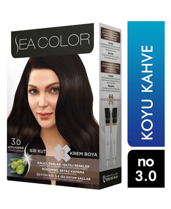 Sea Color Saç Boyası 3.0 Koyu Kahve
