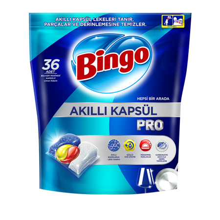 Bingo Akıllı Kapsül Pro Bulaşık Makinesi Tableti 36'lı