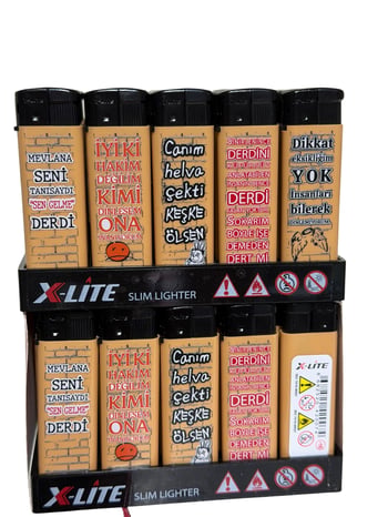 X-lite Baskılı Resimli Figürlü Çakmak *50 Pcs