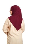 Hürrem Bone Bordo Pratik Hazır Geçmeli Tesettür Eşarp Sandy Kumaş Kendinden Boneli 1290_16