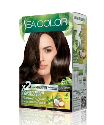 Sea Color Natural Effect Set Boya Amonyaksız 5.0 Açık Kahve