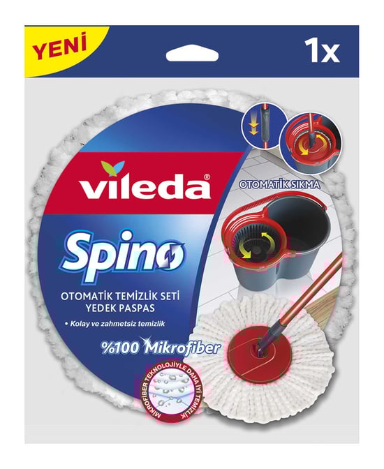 Vileda Spino Otomatik Temizlik Seti Paspas Yedek Bezi