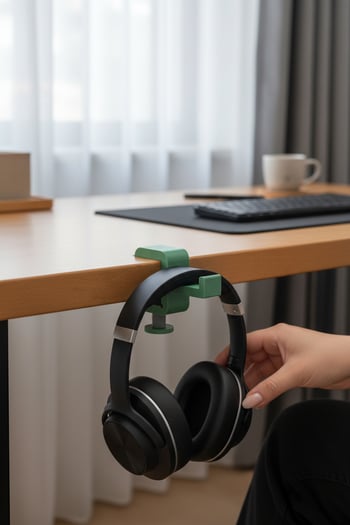 Masa Kenarı Kulaklık Standı Yeşil
