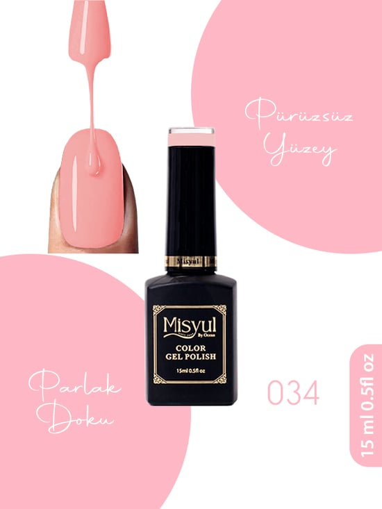 Misyul Uv Led Kalıcı Oje Nail Art 15 Ml 034