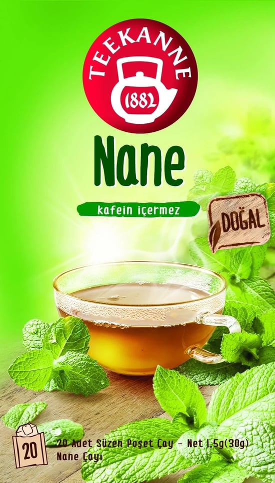 Teekanne 20lİ Süzen Poşet Bİtkİ Çayi Nane Doğal (kafeİn İçermez) 30gr