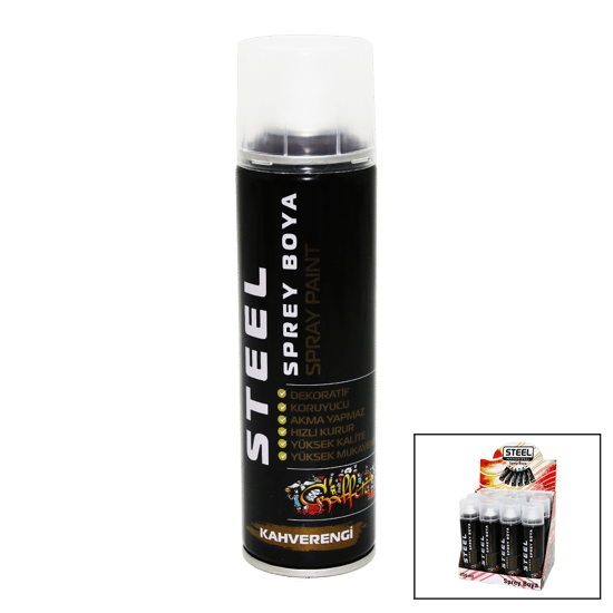 Steel ( Kahverengi ) Sprey Boya 200ml