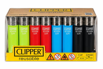 Clipper Micro Renkli Taşlı Çakmak 48'li (karma)