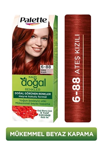 Palette Saç Boyası Doğal Renkler 6.88 Ateş Kızılı