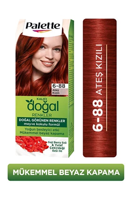 Palette Saç Boyası Doğal Renkler 6.88 Ateş Kızılı
