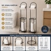 K13-113 ( Siyah & Metal) Ayaklı Wc Kağıtlık ( Yedekli )