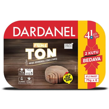 Dardanel 75gr Yağda Füme Ton 6'lı