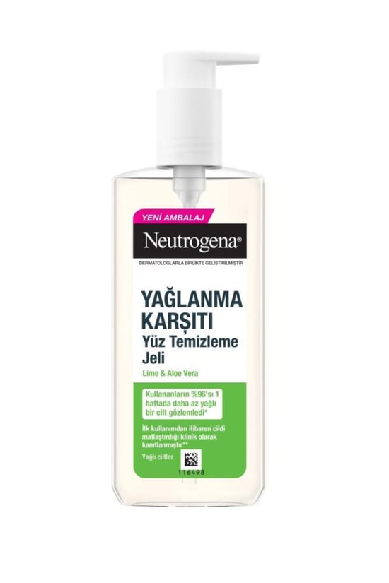Yüz Temizleme Jeli Neutrogena Yağlanma Karşıtı 200 Ml Lime & Aloe Vera