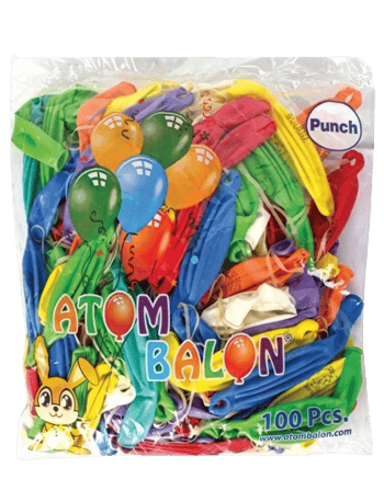 Atom Balon Punch İpli 100'lü Paket