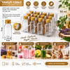 Yakut-13863 ( 50ml ) ( Çok Amaçlı & Dekoratif ) ( Boş Tüp ) Cam Şişe ( Gold Metal Kapaklı )