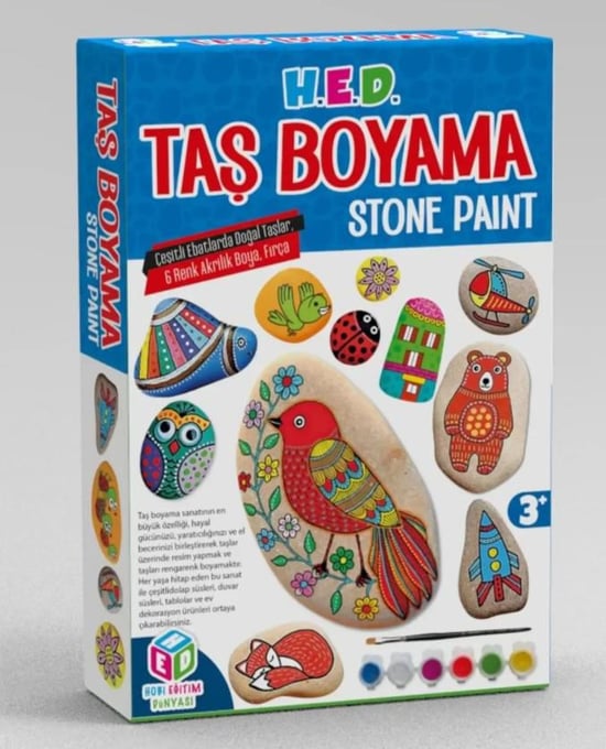 Eğitici Aktivite Kutu Oyunu Taş Boyama