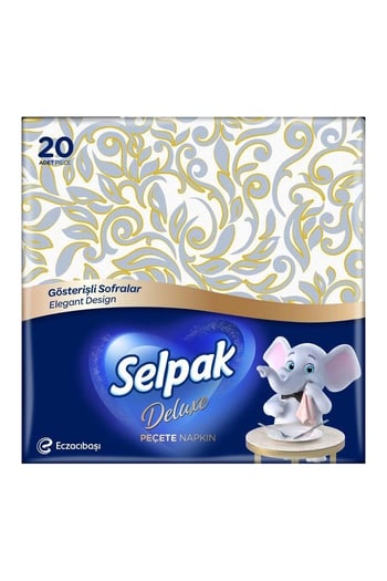Selpak Extra Gösterişli Sofralar Desenli Peçete 20'li