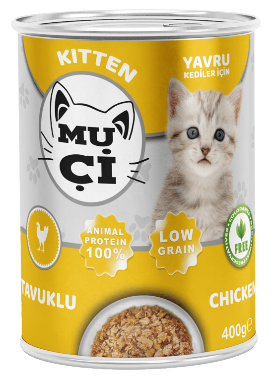 Muçi Konserve Yavru Kedi Maması Tavuklu 400 Gr