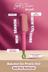 Proco Beauty Pro Selfcleanbrush - Saç Açma Tarama Masaj Fırçası- Kendini Temizleyen Saç Fırçası ( Pembe - Açık Yeşil, Lila Mor - Açık Yeşil, Mercan - Açık Gri)