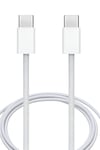 Adeyo Store 60w Destekli Iphone Samsung Xiaomi Uyumlu Type C To Type C Hızlı Şarj Kablosu Beyaz 1 Metre