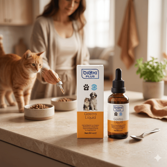 Bioxi® Plus Gastro Liquid 50 Ml – Kediler ve Köpekler için Sindirim Destekleyici Takviye