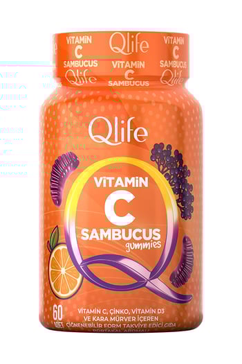 Vitamin C Sambucus Gummies - C Vitamini Çiğnenebilir 90 Adet