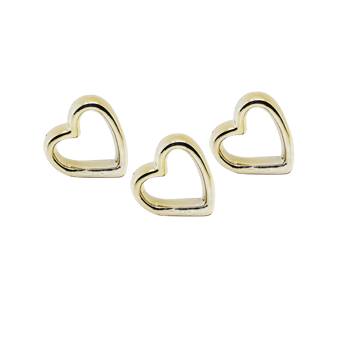 Yakut-12456 ( Tekli Kalp ) ( Gold & Seramik ) Biblo & Dekoratif Süs Eşyası