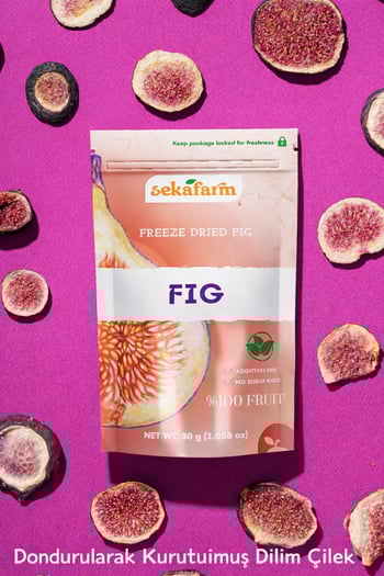 Sekafarm Dondurularak Kurutulmuş İncir 30 g - Freeze Dry Meyve Cipsi