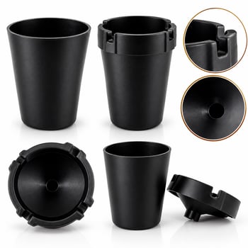 Krt-1164 ( Siyah ) ( Yuvarlak ) Plastik Kokusuz Küllük