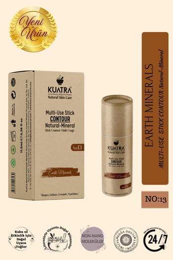 Kuatra Stick Kontür, Earth Minerals Doğal, Mineral, Antioksidan, Nemlendirici Formül