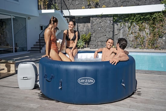 Lay-z-spa 60029 Milan Smart Airjet Plus Şişme Spa Havuzu, Mobil Uygulama Kontrollü, 4-6 Kişilik