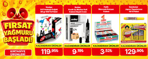 Kırtasiye Ürünlerinde Dev Fırsatlar! kampanya resmi