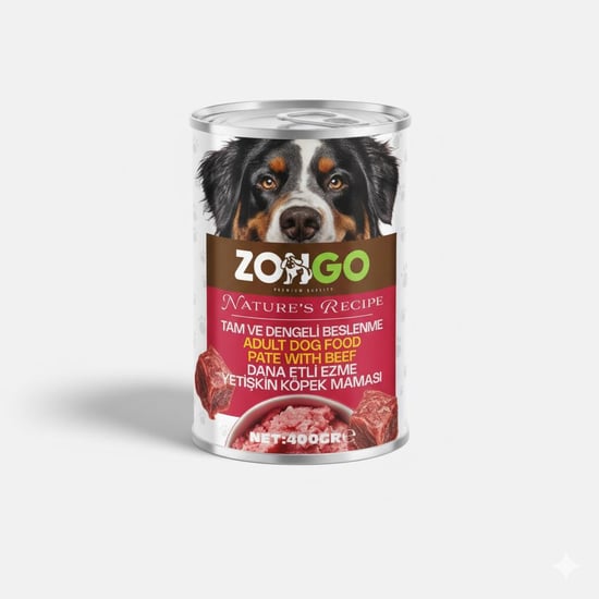 Zongo Yetişkin Köpek Konservesi Danalı Pate 400gr