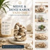 İ12-252 ( Poşetli ) ( Renkli Mix ) Midye & Deniz Kabuk Vazo Taşı