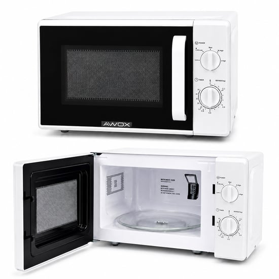 Awox H20 ( Beyaz ) ( 5 Güç Kademesi & Klasik Ön Panel ) ( Beyaz ) Mikrodalga Fırın ( Buz Çözme Özelliği ) ( 20lt & 700w )