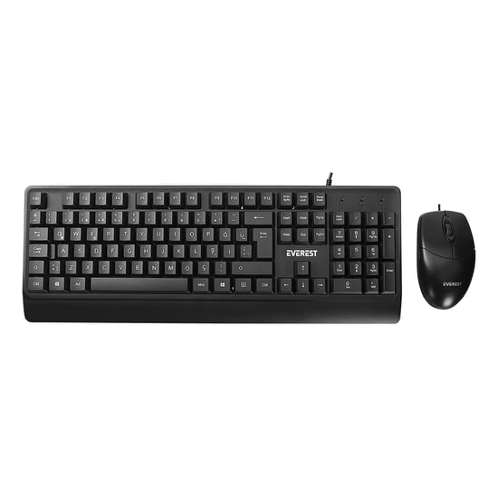 Everest Km-619 ( Usb Kablolu ) Klavye & Mouse ( Set ) ( Q Klavye ) ( 3d & 1200dpi Mouse )