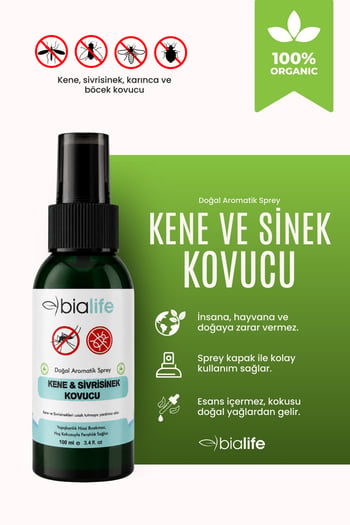 Kene & Sivrisinek Uzaklaştırıcı Doğal Aromatik Sprey 100 Ml - Doğal Sivrisinek Kene Kovucu
