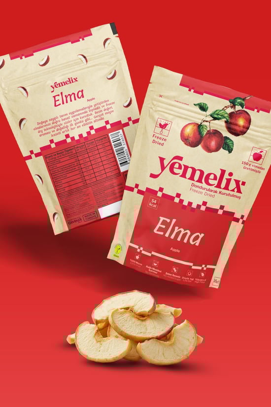 Yemelix Freeze Dried Elma Kuru Meyve Cipsi - Dondurularak Kurutulmuş Elma 15G