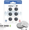 Maxycell 2450 Cr2450 Lityum Düğme Pil 3v Dl2450 (6\'lı Paket)