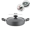 Papilla Fred ( Flat Casserole ) ( 30 Cm ) ( Basık & Karnıyarık & Kısa ) ( Granit Tencere ) ( Cam Kapak ) ( Gri Kırçıllı ) ( Brkt-706127)