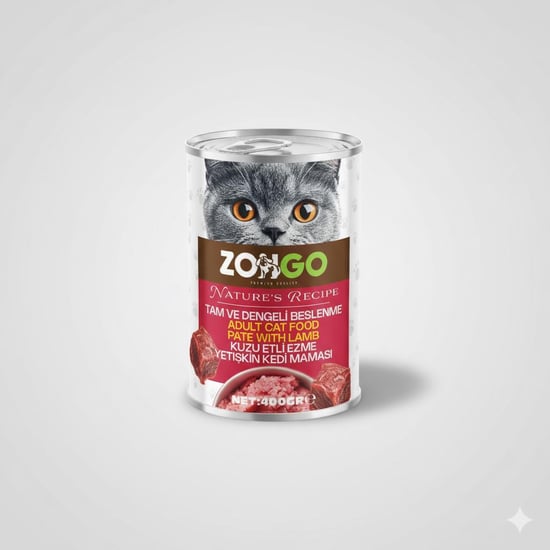 Zongo Yetişkin Kedi Konservesi Kuzulu Pate 400gr
