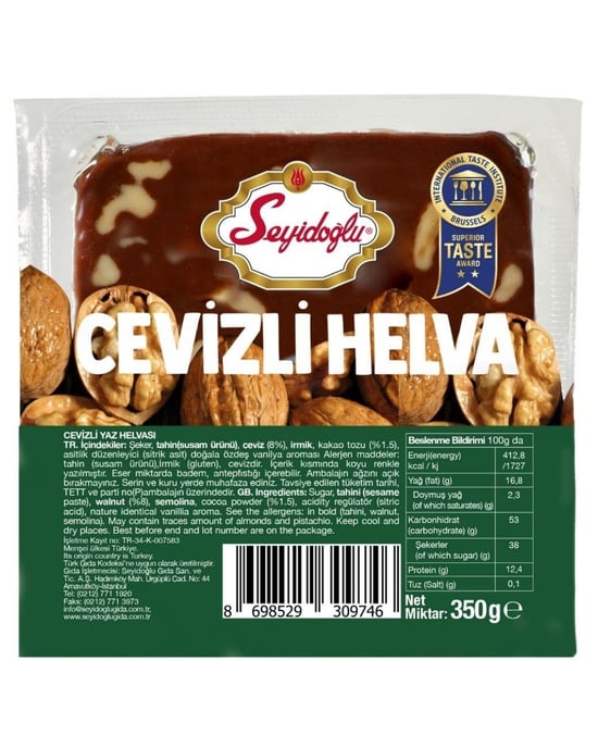 Seyidoğlu Yaz Helvası Cevizli 350 Gr