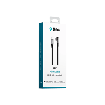 Ttec 2dk63s Alumicable Usb-c Usb-c 60w Pd/qc 90° L Tasarımlı Gamer Oyuncu 150cm Hızlı Şarj/data Kablosu Siyah