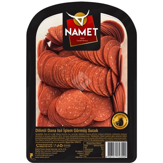 Namet Dana Dilimli Pizza Sucuk 500 Gr