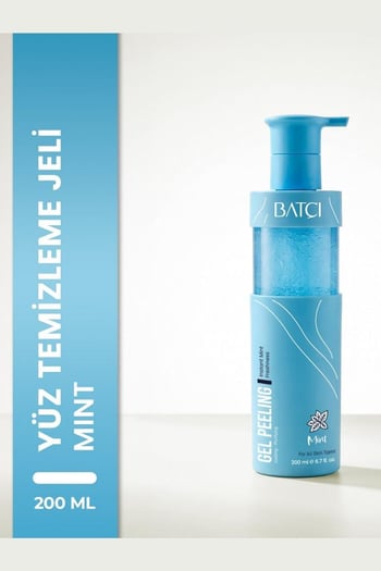 Batçı Tüm Ciltler için Arındırıcı Serinletici Mentollü Jel Yüz Peeling 200 Ml Mint