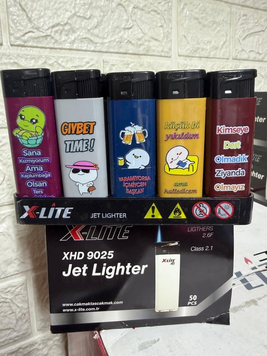 X-lite Je T Baskılı Figürlü Çakmak *50 Pcs