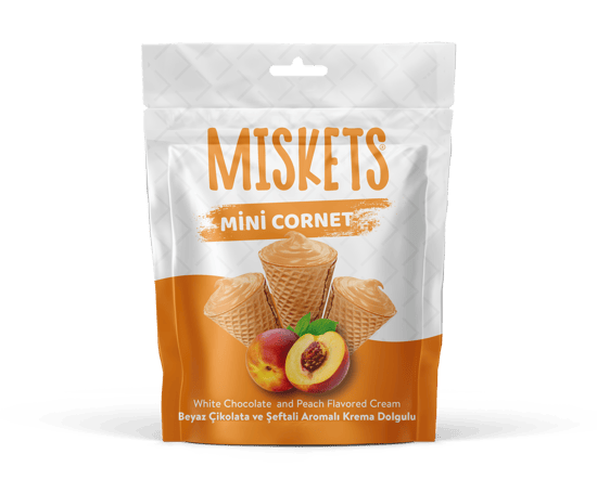 Mini Kornet Şeftali Aromalı 50g (6’lı Paket)