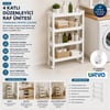Urve Ur-3587 Rafty ( 4 Katlı ) ( Tekerlekli ) Sepet Organizer Düzenleyici ( Raf Ünitesi ) ( 465x145x670mm )