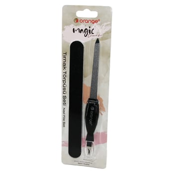 Orange Magic Org-052 ( 2in1+ Zımpara) Tırnak Bakım Seti ( Törpü & Tırnak Eti Temizleme & Zımpara )