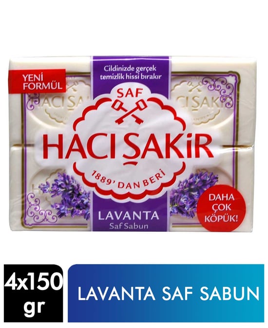 Hacı Şakir Banyo Sabunu 4 X 150 Gr Lavanta